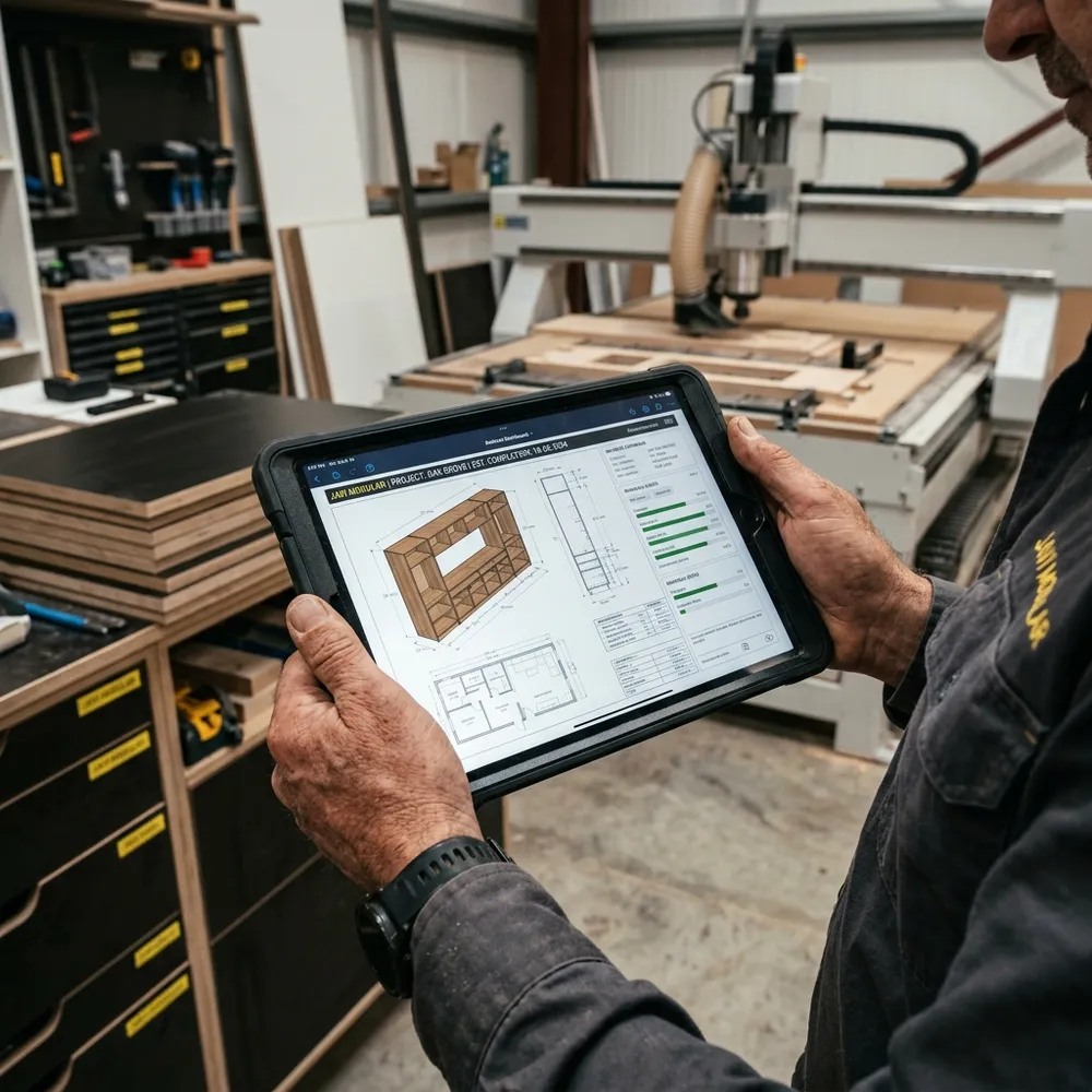 Control de proyectos en iPad en taller CNC